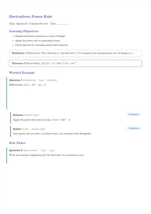 Rumus matematika — Pratinjau contoh dokumen di Texva